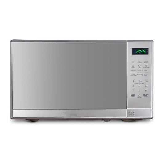 0.7 Cu Ft Microwave Oven w/10 Power Levels & Digital Display, Door Lock, Silver