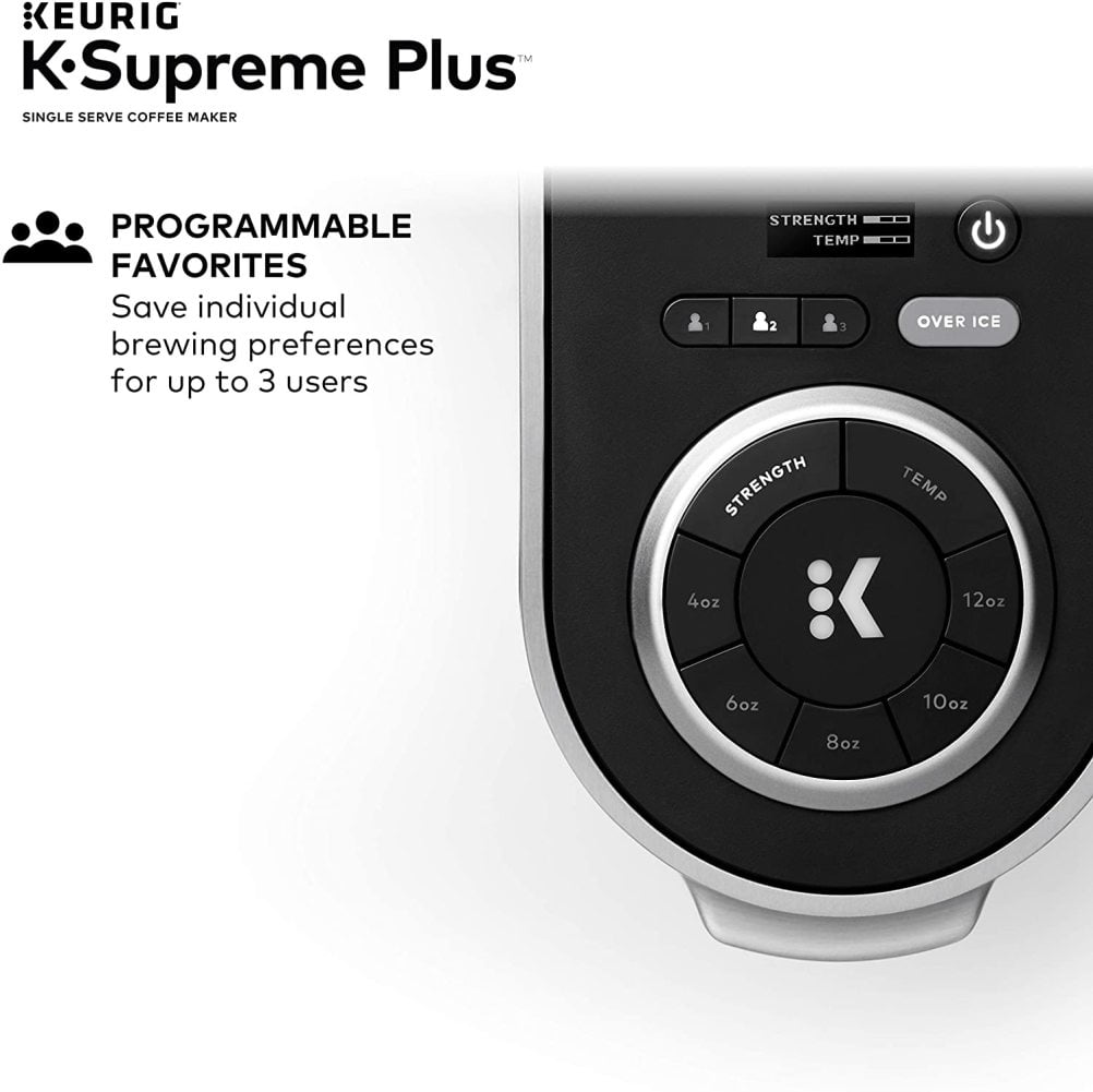 'Keurig K-Supreme Plus Coffee Maker, Single Serve K-Cup Pod Coffee Brewer, With MultiStream Technology, 78 Oz Removable Reservoir, and Programmable Settings, Stainless Steel'