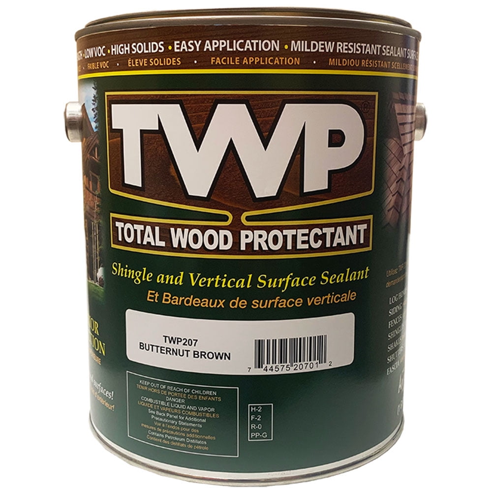 'TWP 207 Butternut Brown Shake and Shingle Sealant - Professional Strength, Deep Penetrating Wood Protectant, UV & Water Resistant, Easy Apply - 1 Gallon