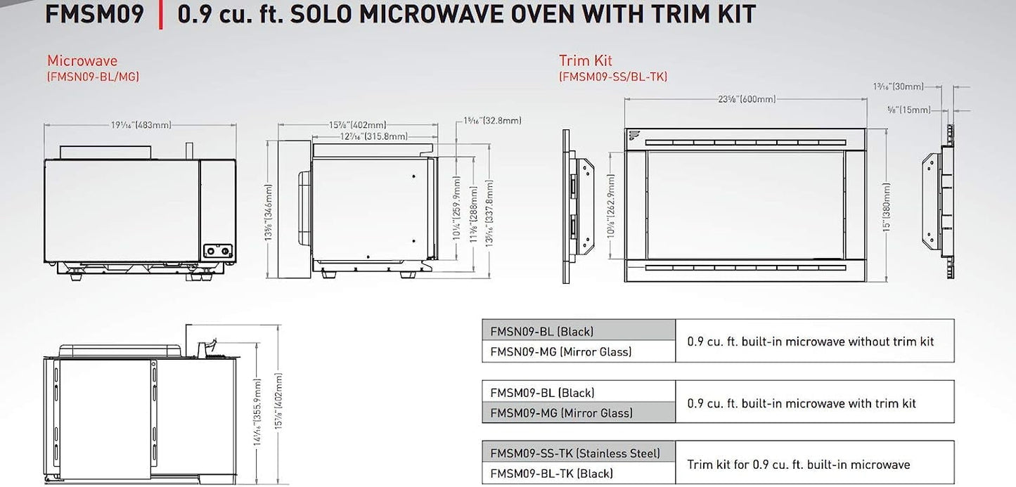 0.9 cu ft Microwave - OTR Black